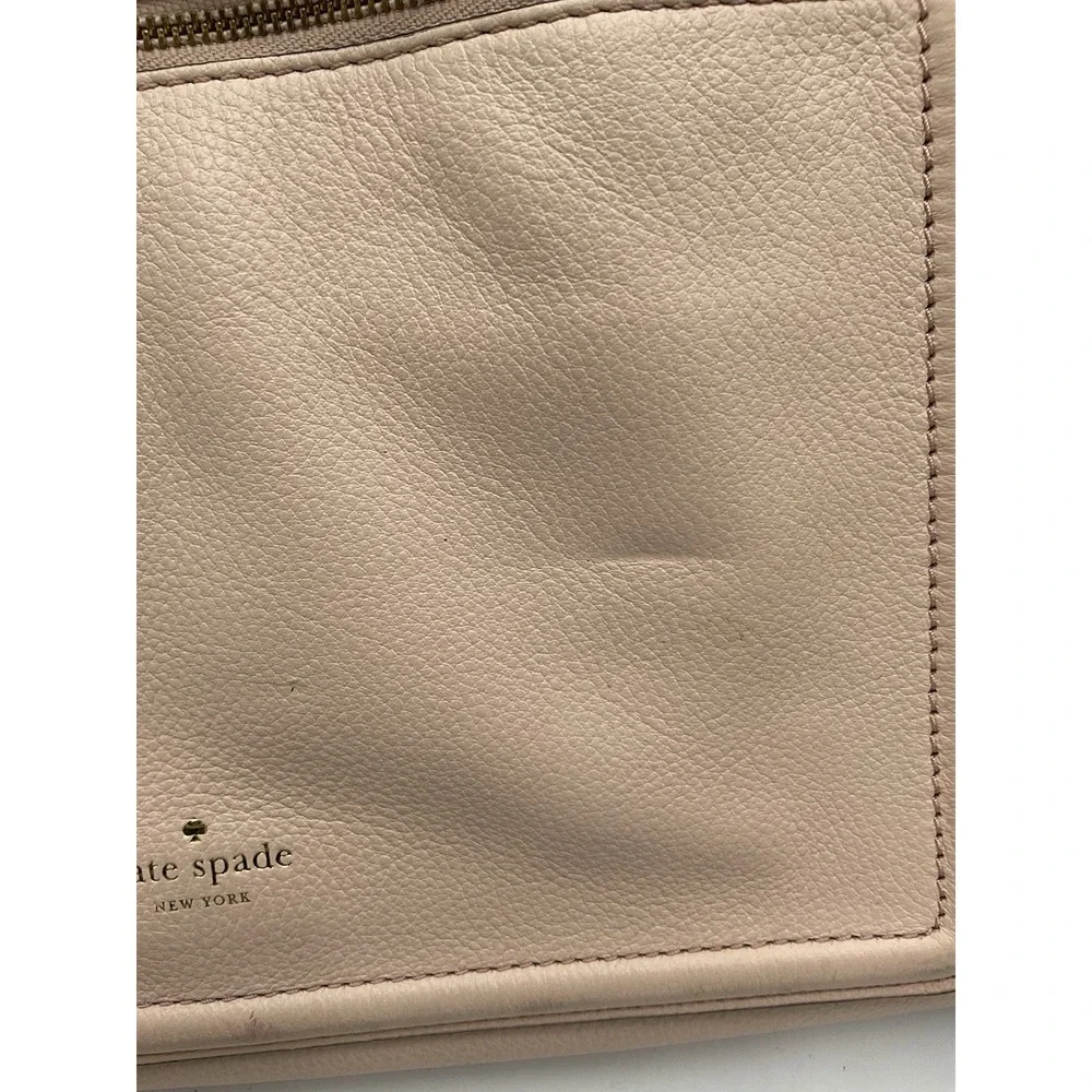 Kate Spade New York Large Leather Light Pink Satchel/crossbody Handbag.